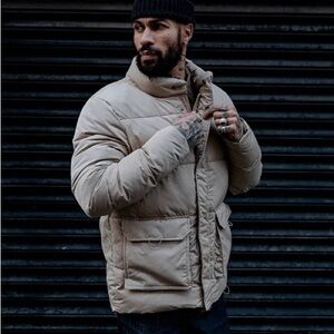 P & Co - Men's Lasdun Puffer Jacket - Sand - Size Medium